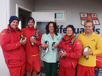 RNLI lifeguards help rescue exhausted sea birds