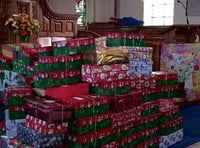 Shoeboxes blessed ahead of journey overseas