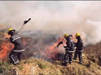 Holsworthy firefighters helped battle wildfire in Dartmoor Forest