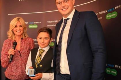 Jago, 11, receives The British Citizen Youth Award