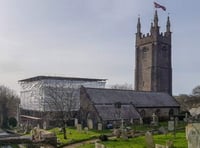 Scaffolding survives storm to allow repairs to go ahead