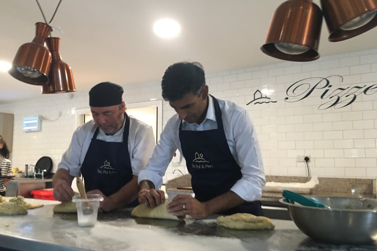 Rishi Sunak visits Tre, Pol & Pen in Launceston