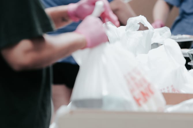 Food bank stock image