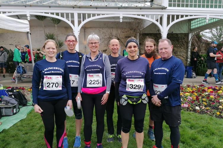 Members of Launceston Road Runners at the Falmouth Half Marathon.