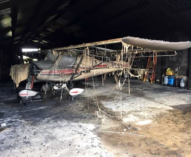 Aviation club devastated by fire damage to hangar