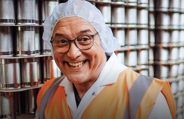 Greg Wallace on inside the factory in Lifton