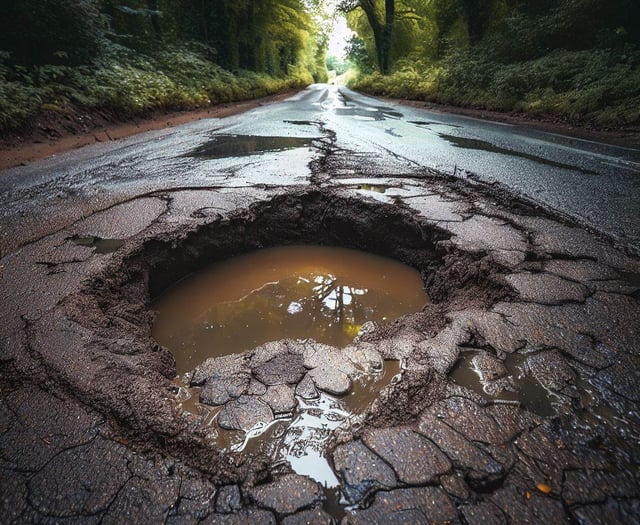 Cornwall ranks second for areas worst hit by potholes