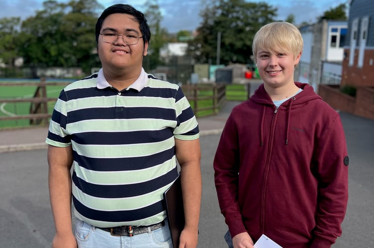 Holsworthy Community College students Vladimir Beligolo and Sam Farmer