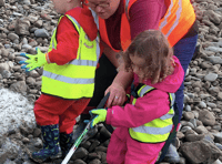 Bude students do their bit with beach litter-pick