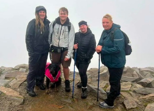 Bude adventurers brave storm to climb Snowdon for charity