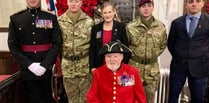 Poppies fell from the rafters at Kilkhampton Festival of Remembrance