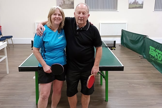 The Division One finalists, Shirley Luckhurst and Pete Freeburn.