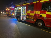 Fire crews battle blaze at block of flats