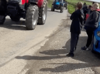 Young farmer tractor run blessed with dry weather 