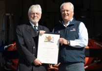 Bude RNLI volunteer recognised for 47 years service 