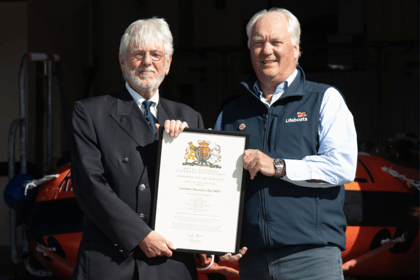 Bude RNLI volunteer recognised for 47 years service 