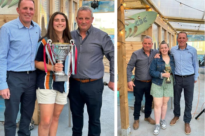 Sophie Elphick (left) was the Players' Player while Jess Davey (right) won David Gregory and Mike Haines' Coaches Player award.