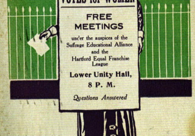 Flyer by Suffrage Educational Alliance and_ the Hartford Equal Franchise League