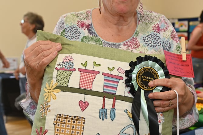 Odette Rigby-Jones  takes special award with her Patch work article (Picture: Adrian Jasper)