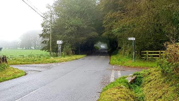 The collision happened at Iron Railings Cross near Tavistock