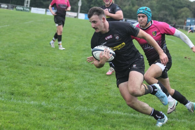 Launceston's Ollie Bebbington, playing in an unfamiliar role of full-back, made it two doubles in two games to start the season at Chew Valley. Picture: Paul Hamlyn