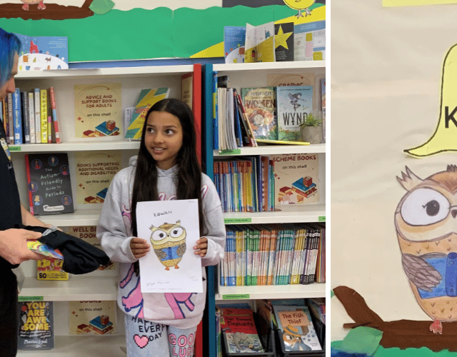 Young resident wins library mascot design competition 