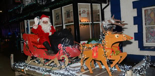 Holsworthy 'lights up' with Santa bringing festive fun