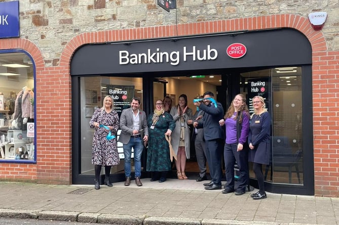 Cllr Leigh Frost at the recent 'official opening' of Bodmin Banking Hub (Picture: Cllr Leigh Frost)