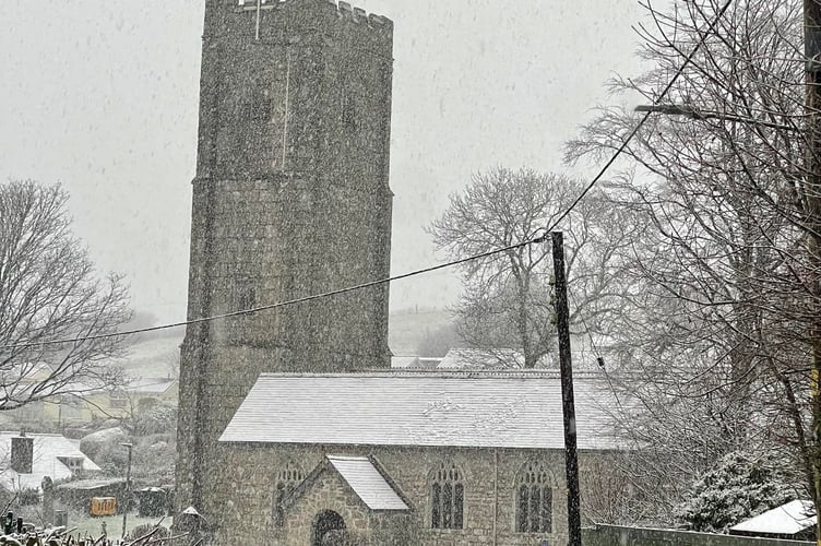 Lanivet Church in the snow (Picture: David Wheatley)