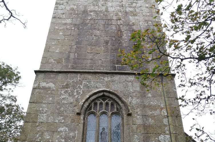 The church tower at St Bridget's Church in Bridgerule.