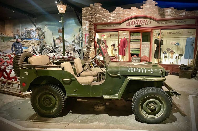 A World War II period Willys MB military jeep is amongst the items being sold 